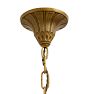 Vintage Art Deco Ornate Brass Chandelier with Slipper Shades