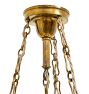 Vintage Colonial Revival Steel and Brass ring Chandelier