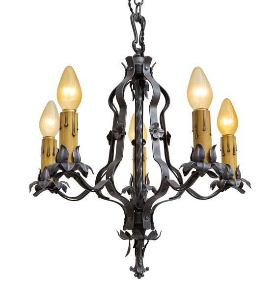 Vintage Romance Revival 20th Century Botanical Chandelier by Rejuvenation