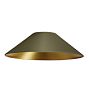 UNO Metal Shade 10in x 3in Cone Matte Grove Ext and Brass Int