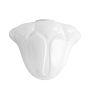 Glass Shade 13.75in x 11.25in Heritage Petal Cased White 4in Fitter