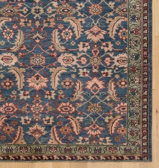 Curved Leaves Hand-Knotted Rug by Rejuvenation
