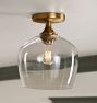 Poplar Semi-Flush Mount, Glass Shades