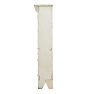 Tall Vintage Rustic Cabinet with 4 Doors and Perfectly Aged White Paint