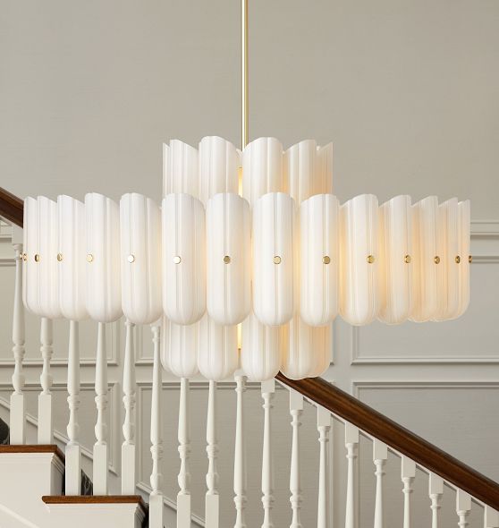 Roll & Hill Lorna LED Double Tier Chandelier, 46" Width by Rejuvenation