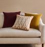 Fern Frond Embroidered Pillow Cover