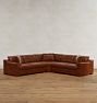 Sublimity Leather 3-Piece Double Sofa with Wedge Corner