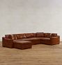 Sublimity Leather 6-Piece Modular Sectional Sofa with Ottoman