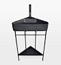 Tampa Freestanding Console Black Base Licorice Tray