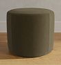 Britton Rnd Ottoman 22in  Banks Velvet Balsam