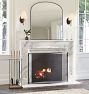 Mid-Century Brass &amp; Walnut Rectangular Fireplace Tool Set