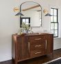 Poplar Sconce, Painted Brass Shades