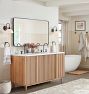 Double Vanity Rounded Rectangle Metal Framed Mirror