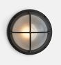 Seabeck 9" Dome-Caged Round Bulkhead Sconce