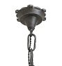 Vintage French Colonial Revival Wrought Iron and Glass 5-Light Chandelier