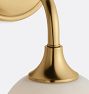 Poplar Sconce, Painted Brass Shades