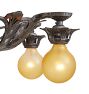 Vintage Colonial Revival 5-Light Hammered Texture Chandelier