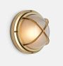 Seabeck 9" Dome-Caged Round Bulkhead Sconce