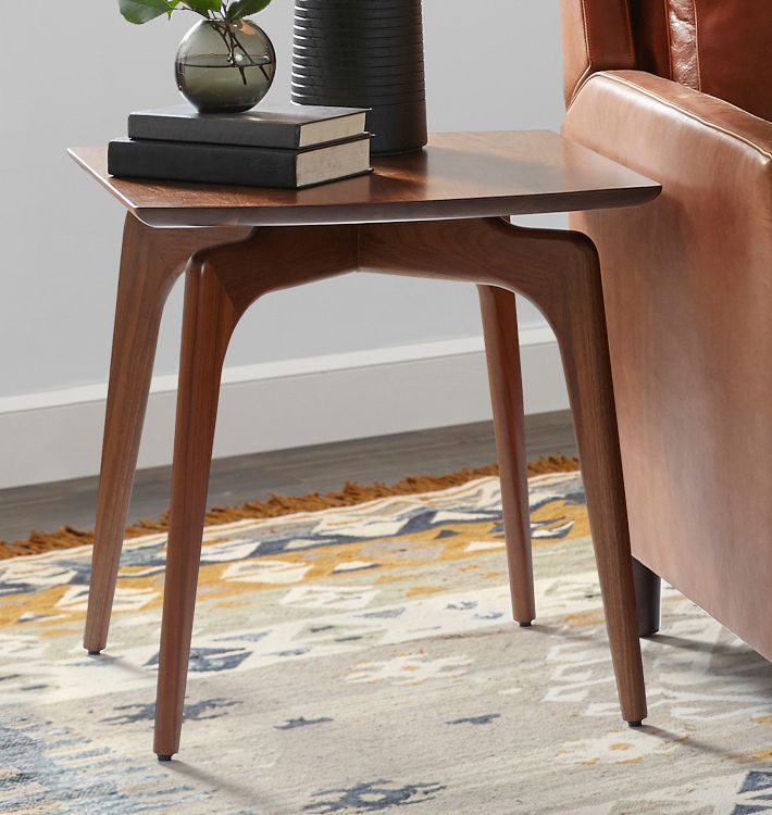 Basin Walnut Side Table | Rejuvenation