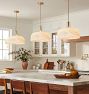 Dekum 16" Pendant, Alabaster Shade