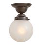 Semi Flush with Vintage Wreath Shade