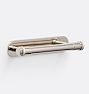 Rigdon Drawer Pull with Rounded Rectangle Backplate, 4" - Polished Nickel