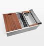 Roma Single Stainless Steel Workstation Kitchen Sink - 30"