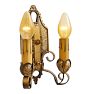 Vintage Romance Revival Wall Sconce with Motifs and Beading