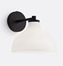 FOLK Abigial Soft Cone Glass Sconce, Oil-Rubbed Bronze