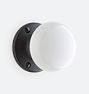 Tate White Porcelain Knob Tube Latch Interior Door Set, Oil-Rubbed Bronze Plain