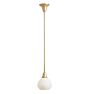 Pendant with Vintage Opaque Ribbed Shade