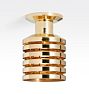 Macadam 6" Semi-Flush Mount, Unlacquered Brass