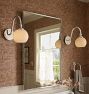Theo Sconce, Glass and Alabaster Shades