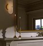 Beaded Brass Taper Candle Holder
