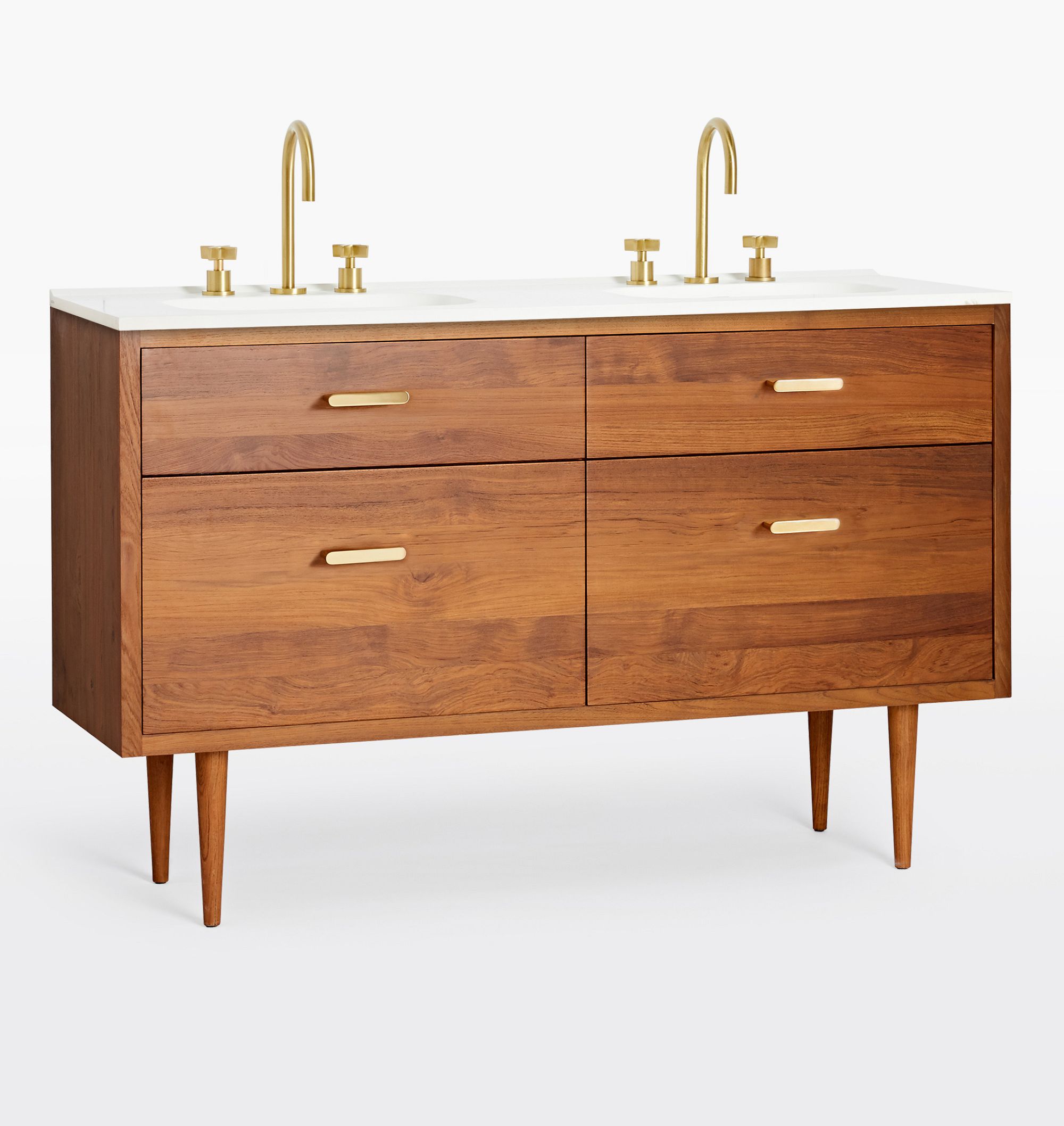 Marquam 56" Teak Double Vanity by Rejuvenation
