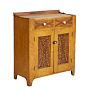 Vintage Faux Grain-Painted Farmhouse Cupboard