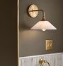Poplar Sconce, Glass and Alabaster Shades