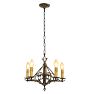 Vintage Classical Revival Twisted Iron Chandelier