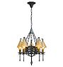 Vintage Spanish Revival Wrought Iron Chandelier