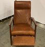 Open Box: Glenn Leather Recliner Chair - Distressed Pure Leather Saddle, Walnut