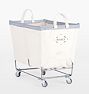 Open Box: Steele Canvas Laundry Cart, 2 1/2 Bushels - Natural Canvas/Gray Vinyl