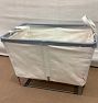Open Box: Steele Canvas Laundry Cart, 2 1/2 Bushels - Natural Canvas/Gray Vinyl