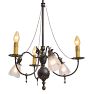 Vintage Classical Revival Gas and Electirc Chandelier