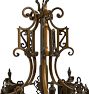 Vintage Classical Revival Ornate Ironwork Chandelier