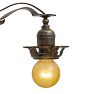 Vintage Classical Revival Ornate Painted Chandelier with Sheild Motif