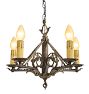 Vintage Classical Revival Twisted Iron Chandelier
