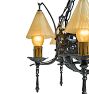 Vintage Spanish Revival Wrought Iron Chandelier