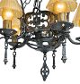 Vintage Spanish Revival Wrought Iron Chandelier