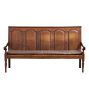 Vintage Traditional 19th Century English Bench with Leather Cushion