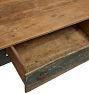 Vintage Traditional Painted Workshop Table with Drawer